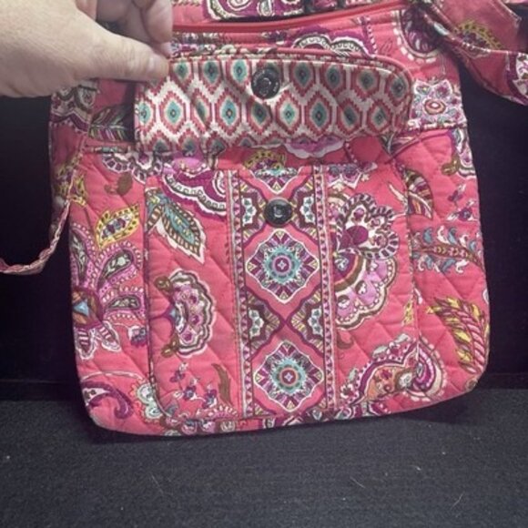 Vera Bradley Hipster Pick/Orange Floral Pattern. "See Video Below" - Picture 4 of 8